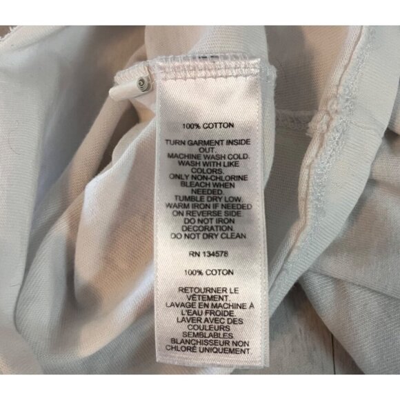 Vineyard Vines White Blue Long Sleeve Pocket Crew Tee Large 100% Cotton Womens - Picture 6 of 8